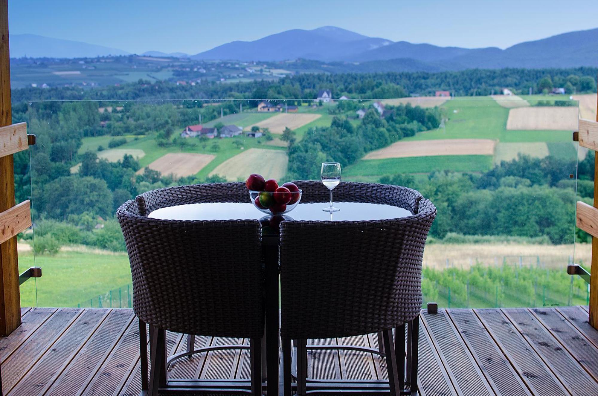 Fantastic View Vineyard Beskid Mountains Gruszow  Oda fotoğraf